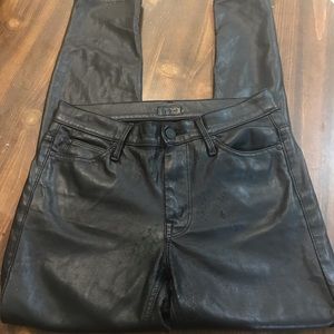 Mother brand The Muse faux leather pants